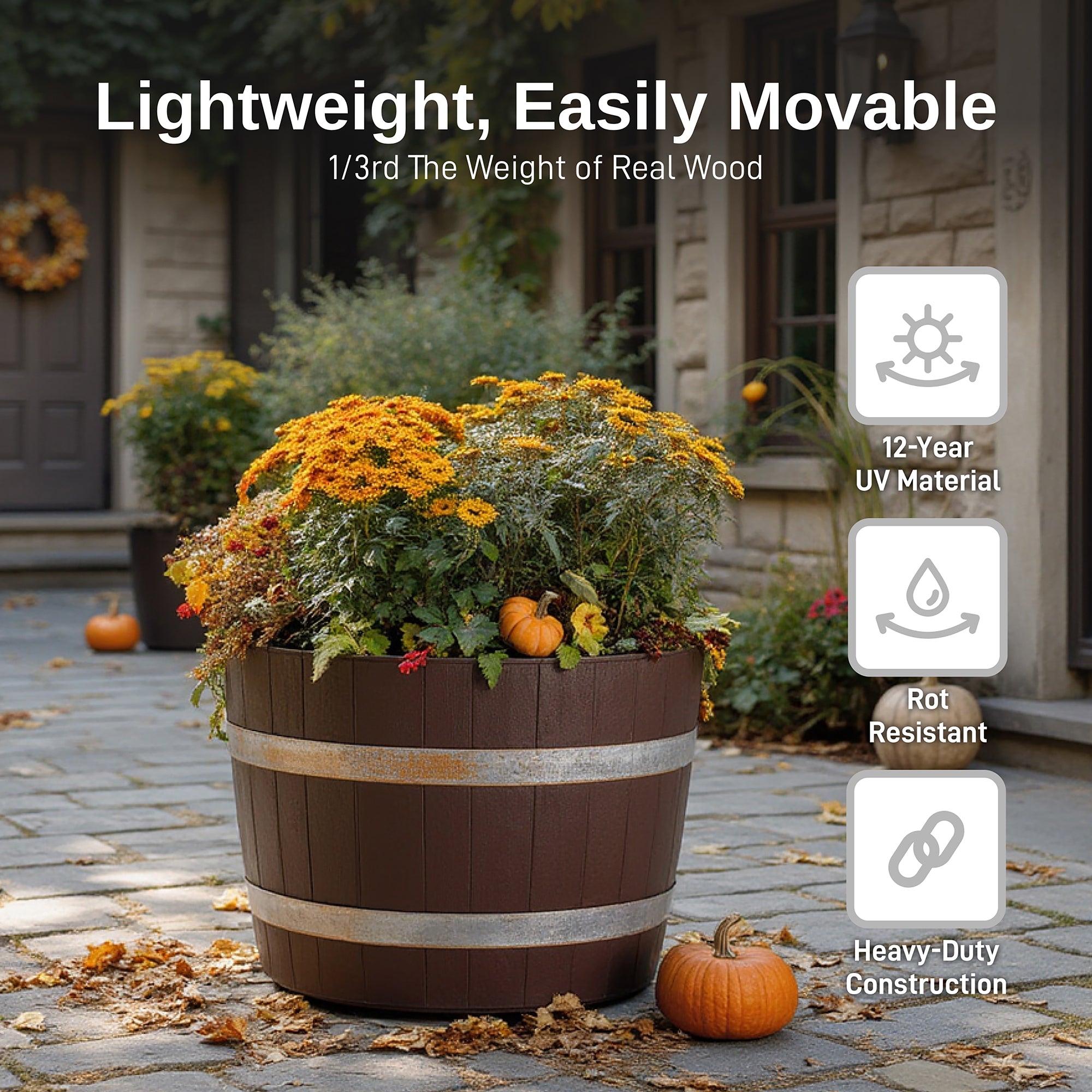 18 inch Better Barrel Planter (2 Pack)