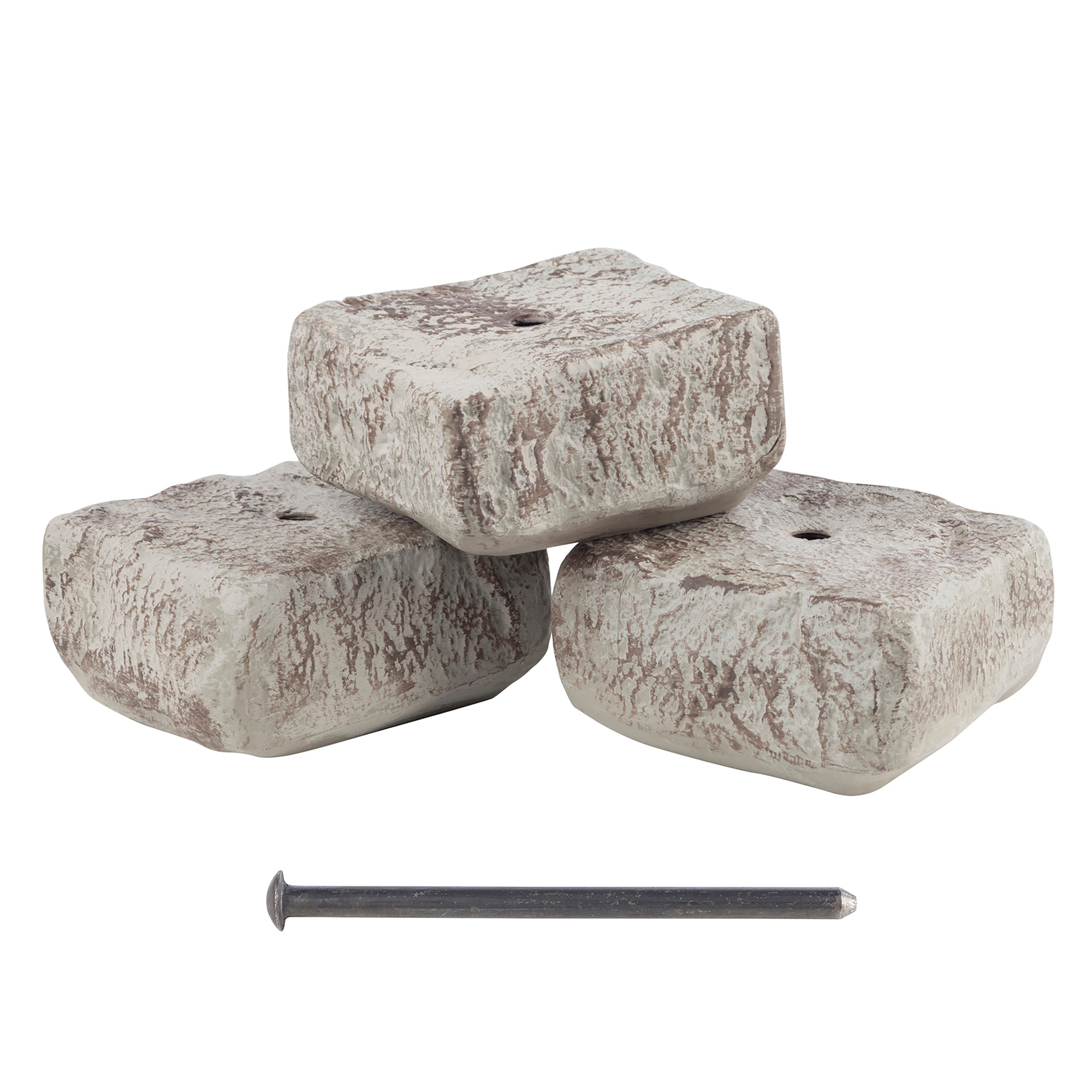 Rock Lock Raised Garden Bed End Rock Pack with 28" Long Spike