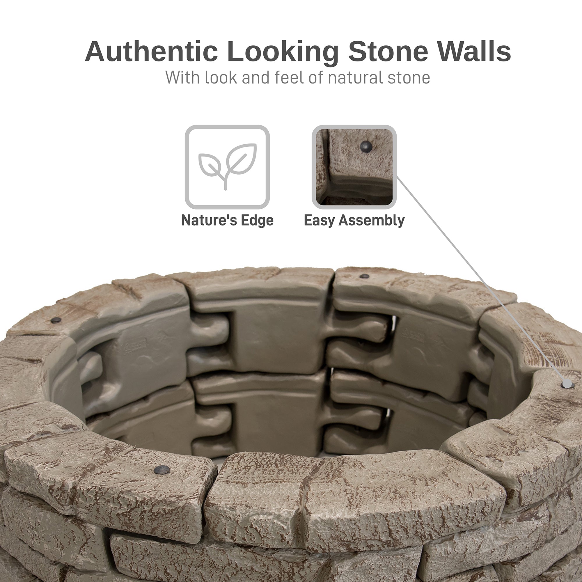 Rock Lock Raised Garden Bed Kit - 48 inch Round, 20 inch High
