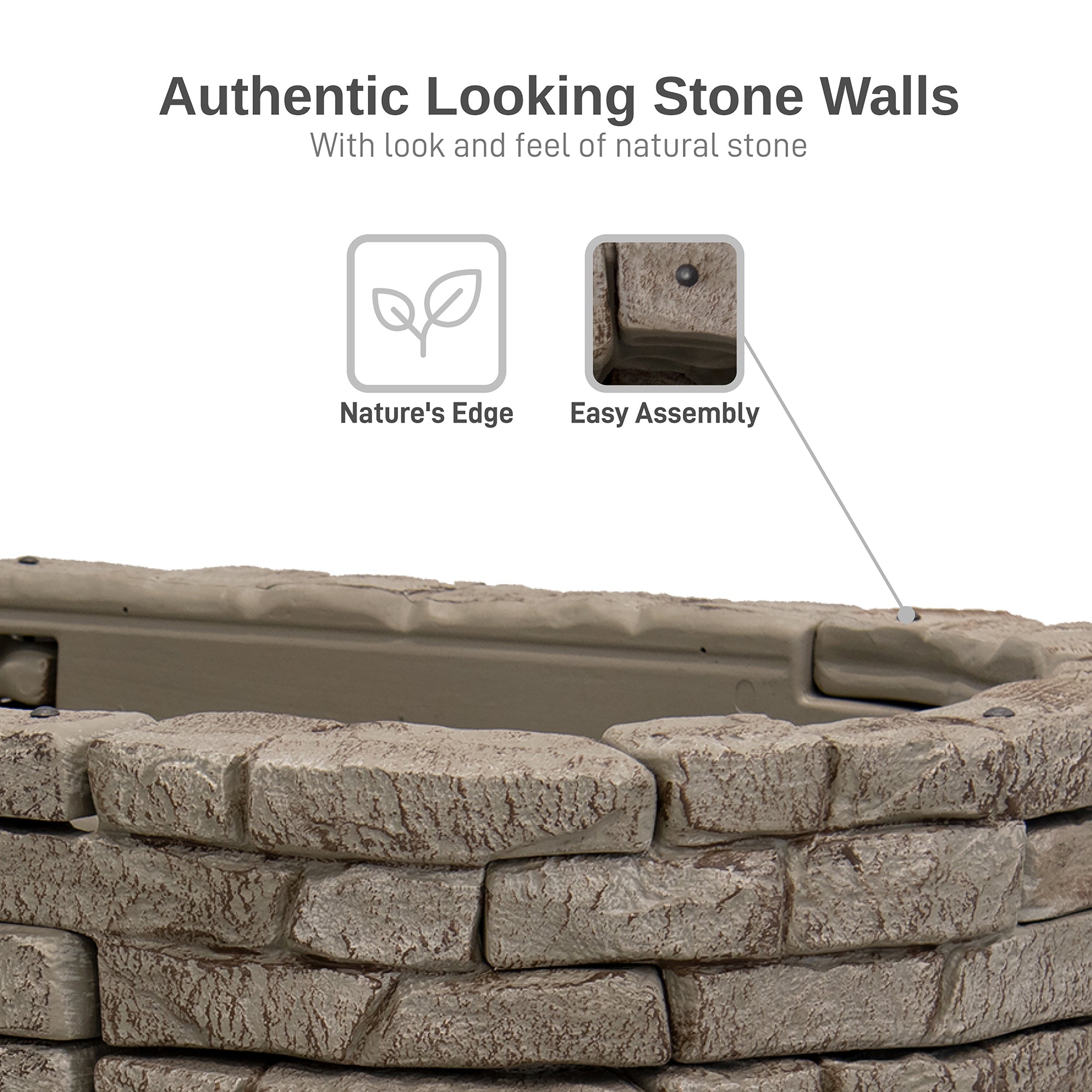 Rock Lock Raised Garden Bed Kit - 8 foot Oval, 20 inch High