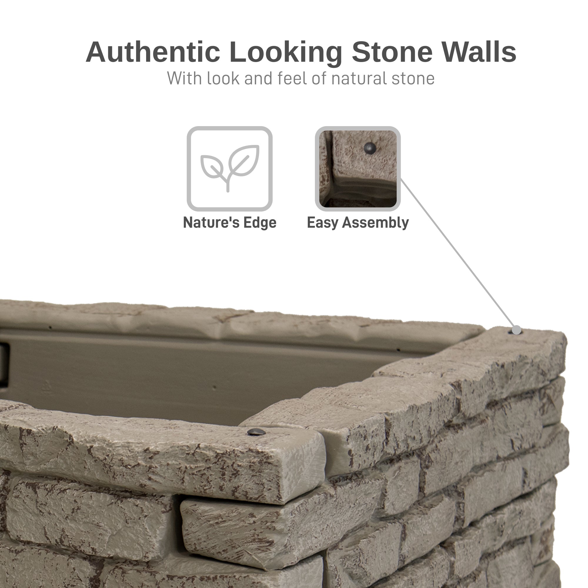 Rock Lock Raised Garden Bed Kit - 48 inch Square, 20 inch High