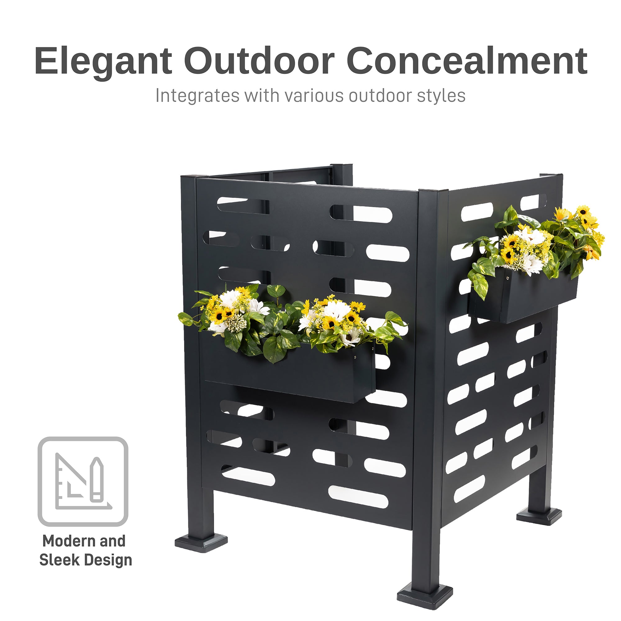 Premium Aluminum Air Conditioner Planter Screen Extra Extra Large 42x42x45 inch