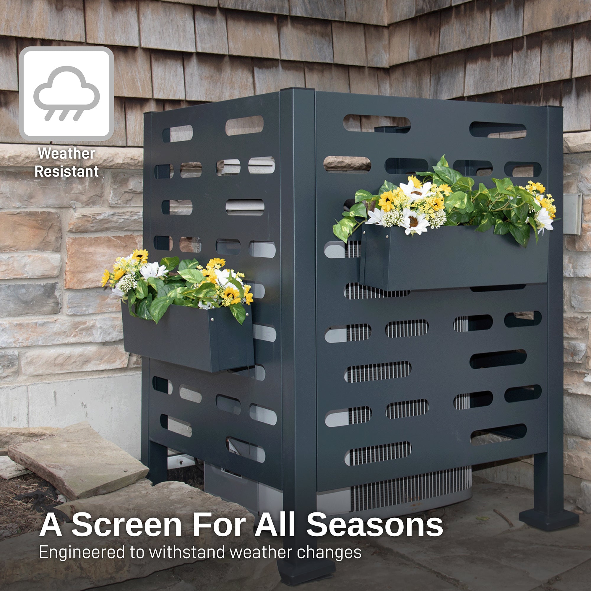 Premium Aluminum Air Conditioner Planter Screen Extra Extra Large 42x42x45 inch