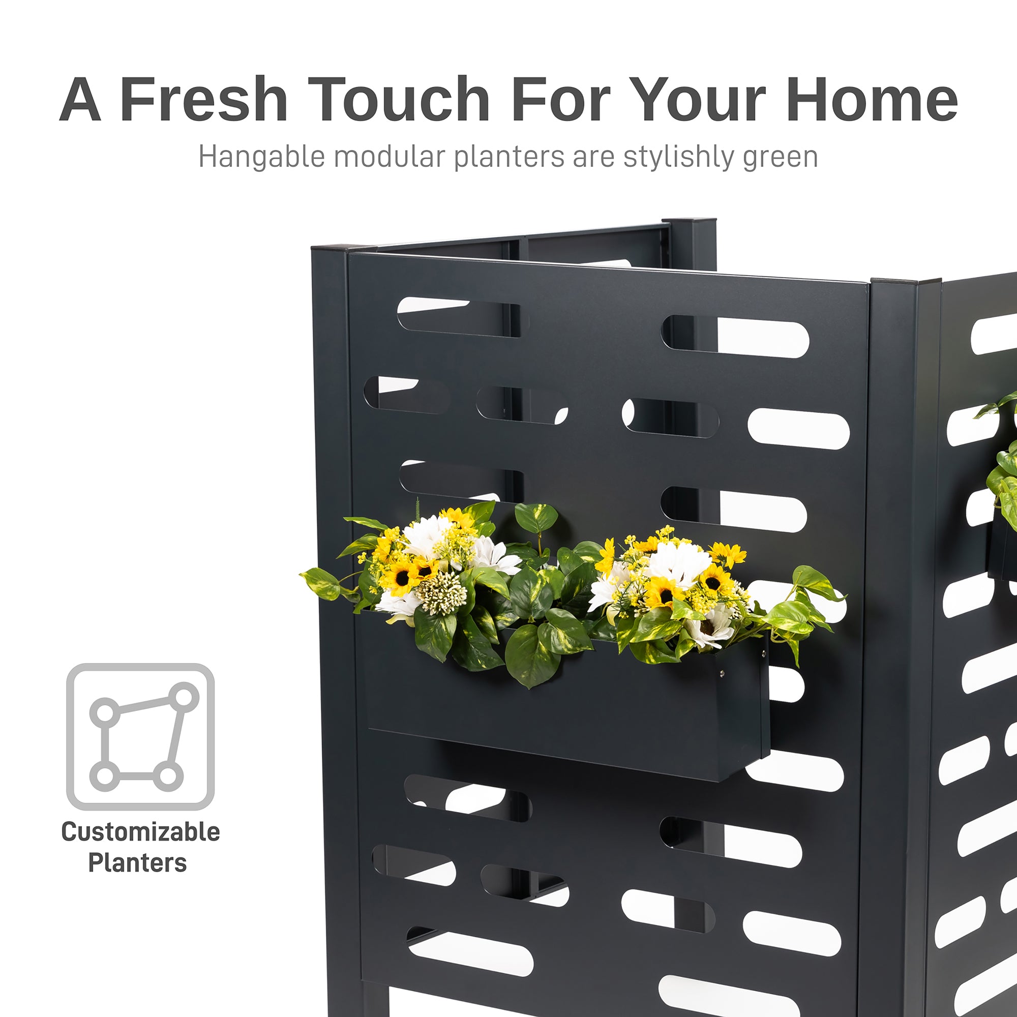 Premium Aluminum Air Conditioner Planter Screen Extra Large 36x36x45 inch