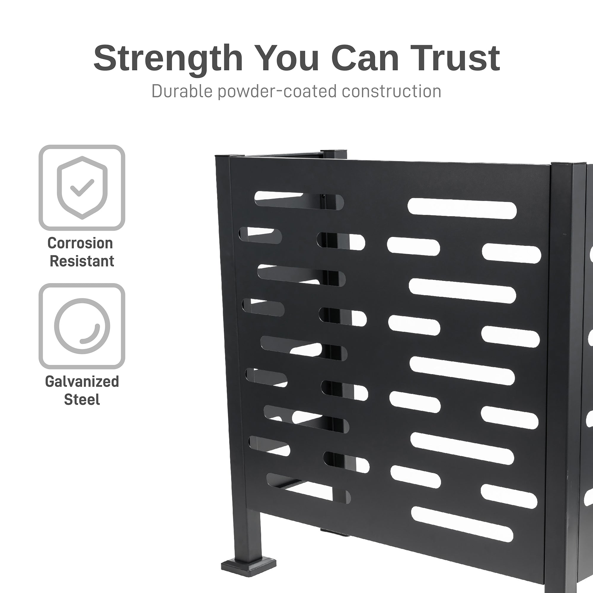 Premium Aluminum Air Conditioner Planter Screen Large 48x22x48 inch