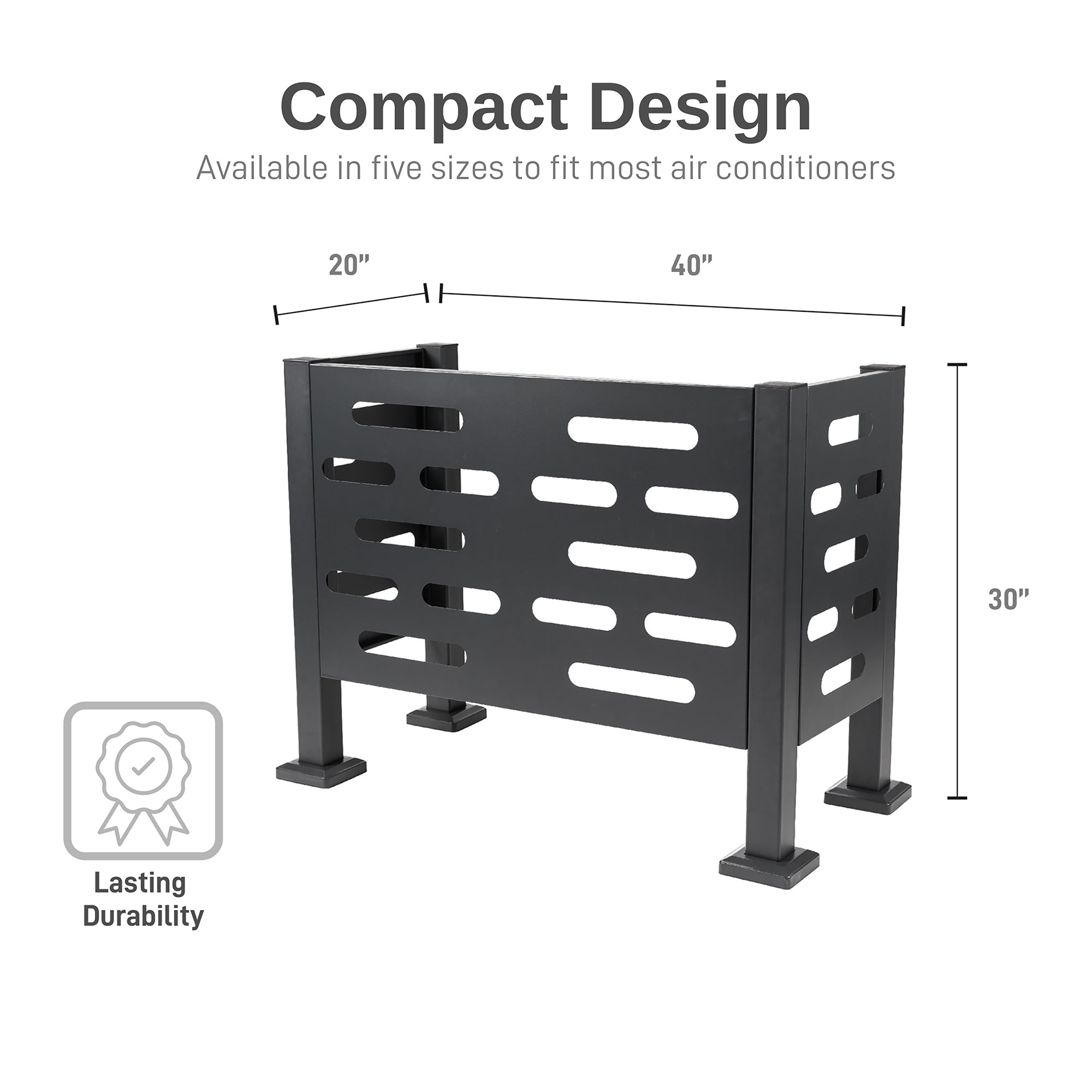 Premium Aluminum Air Conditioner Planter Screen Small 40x20x30 inch