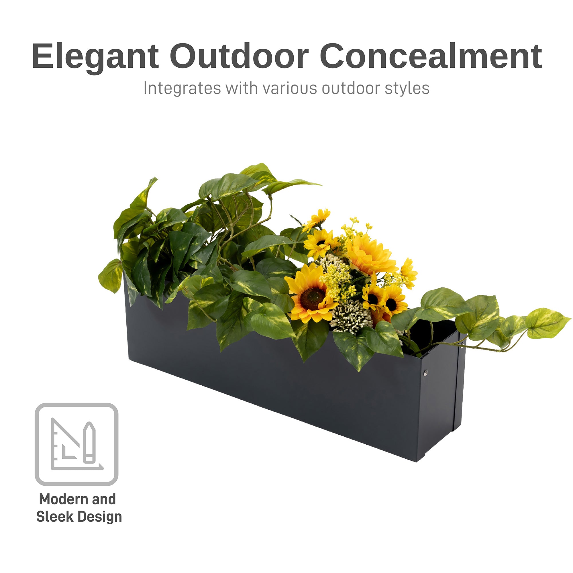 Premium Aluminum Air Conditioner Planter Screen - Extra Hanging Planter