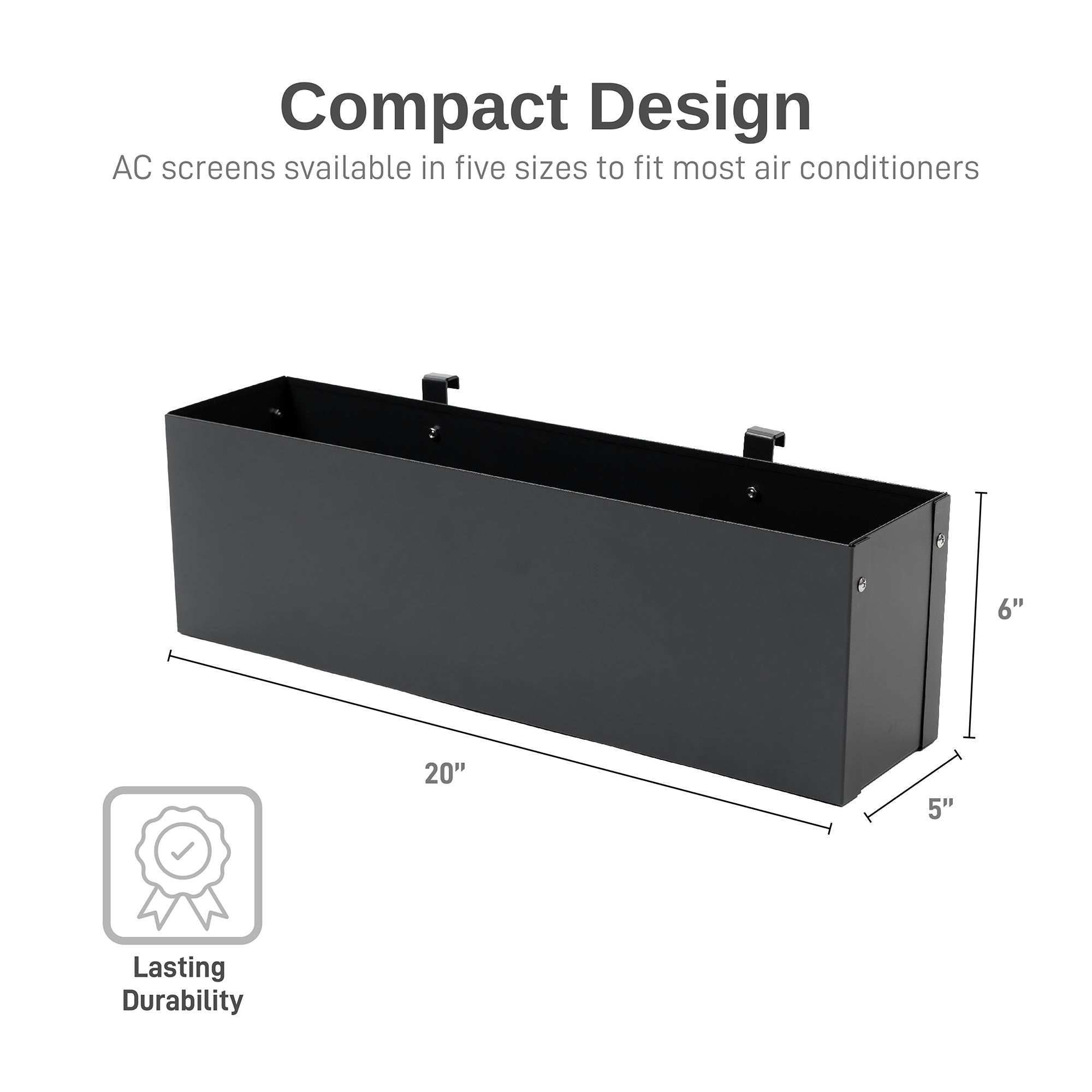 Premium Aluminum Air Conditioner Planter Screen - Extra Hanging Planter