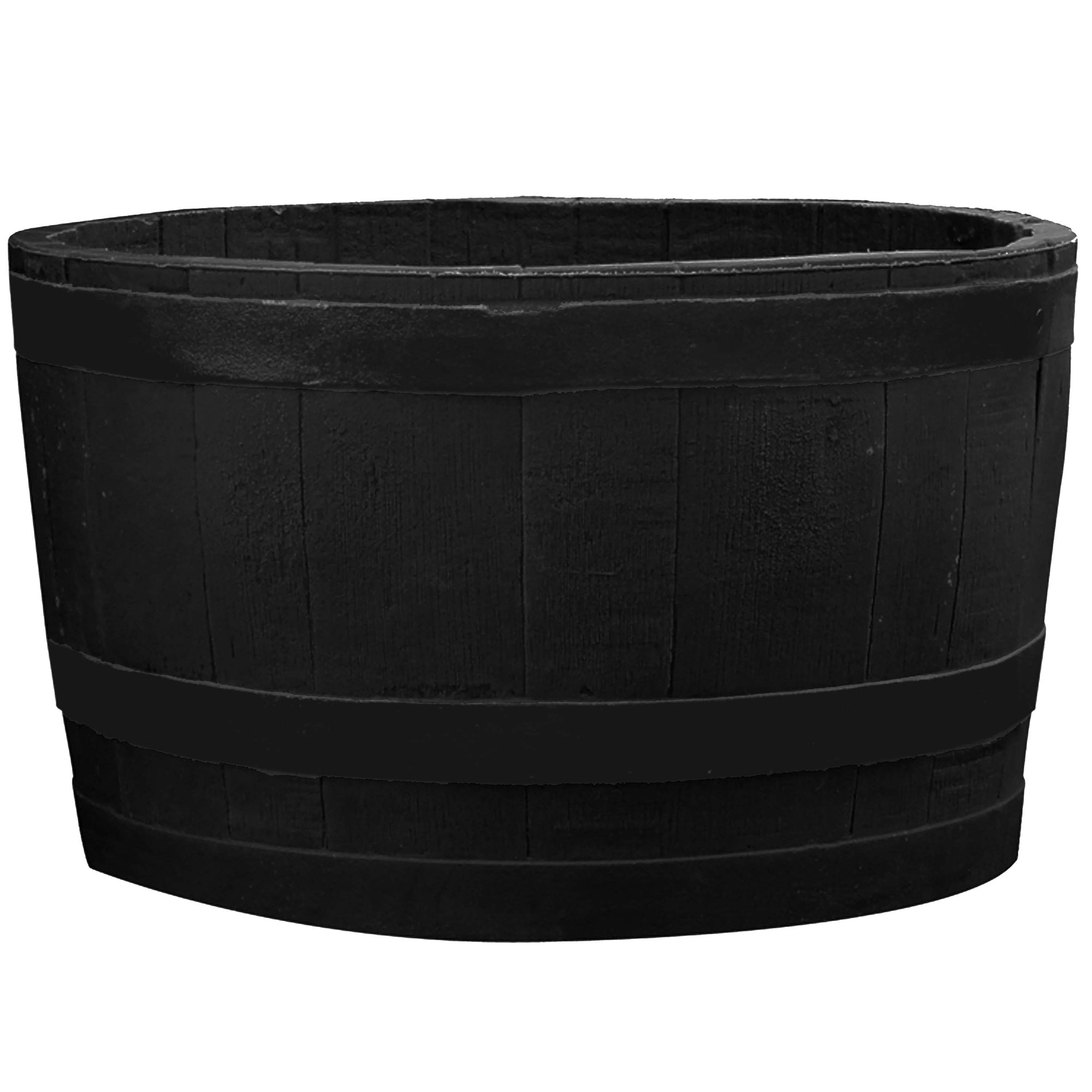 half plastic barrel planter Barrel Planter