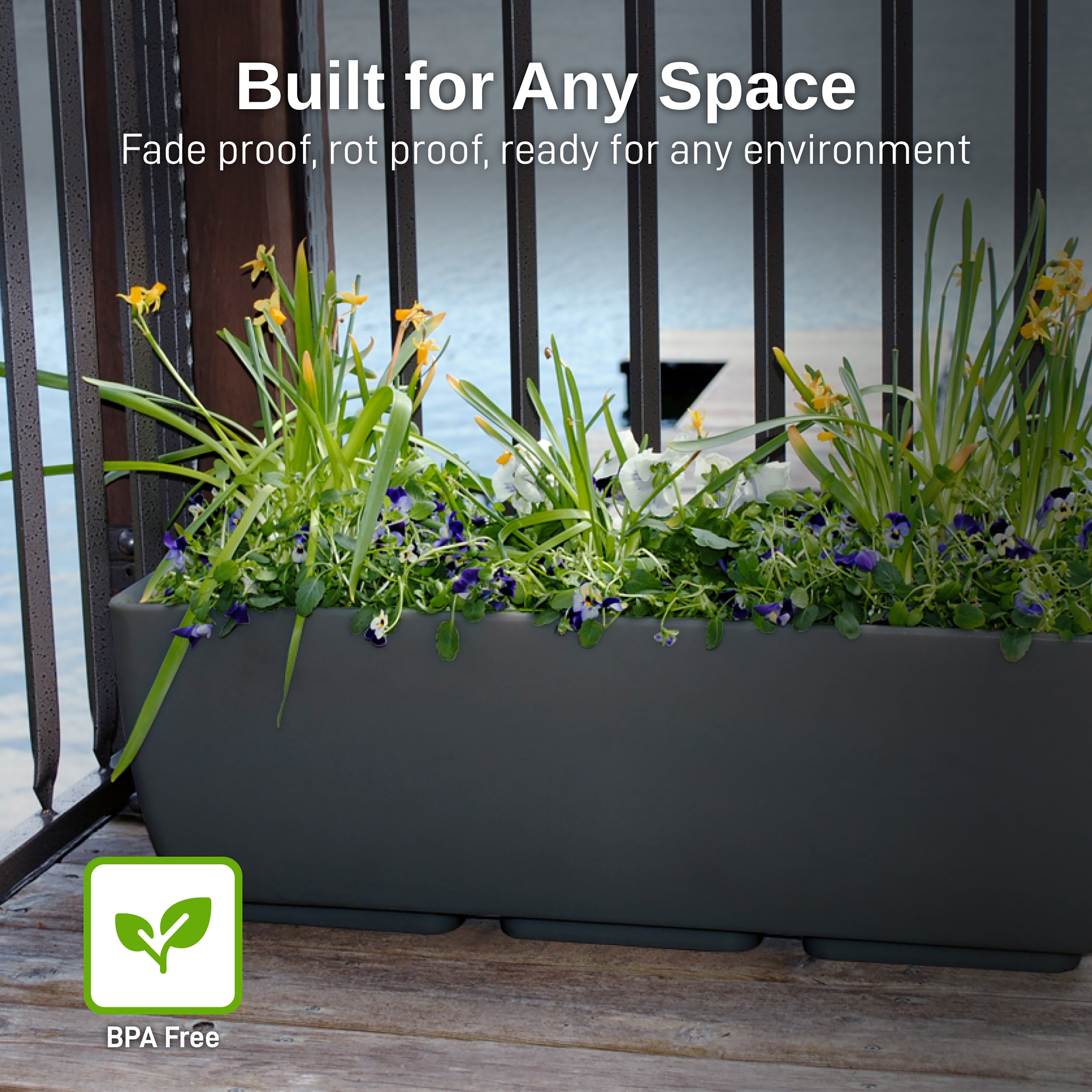 Rectangular Planter With Optional Stand