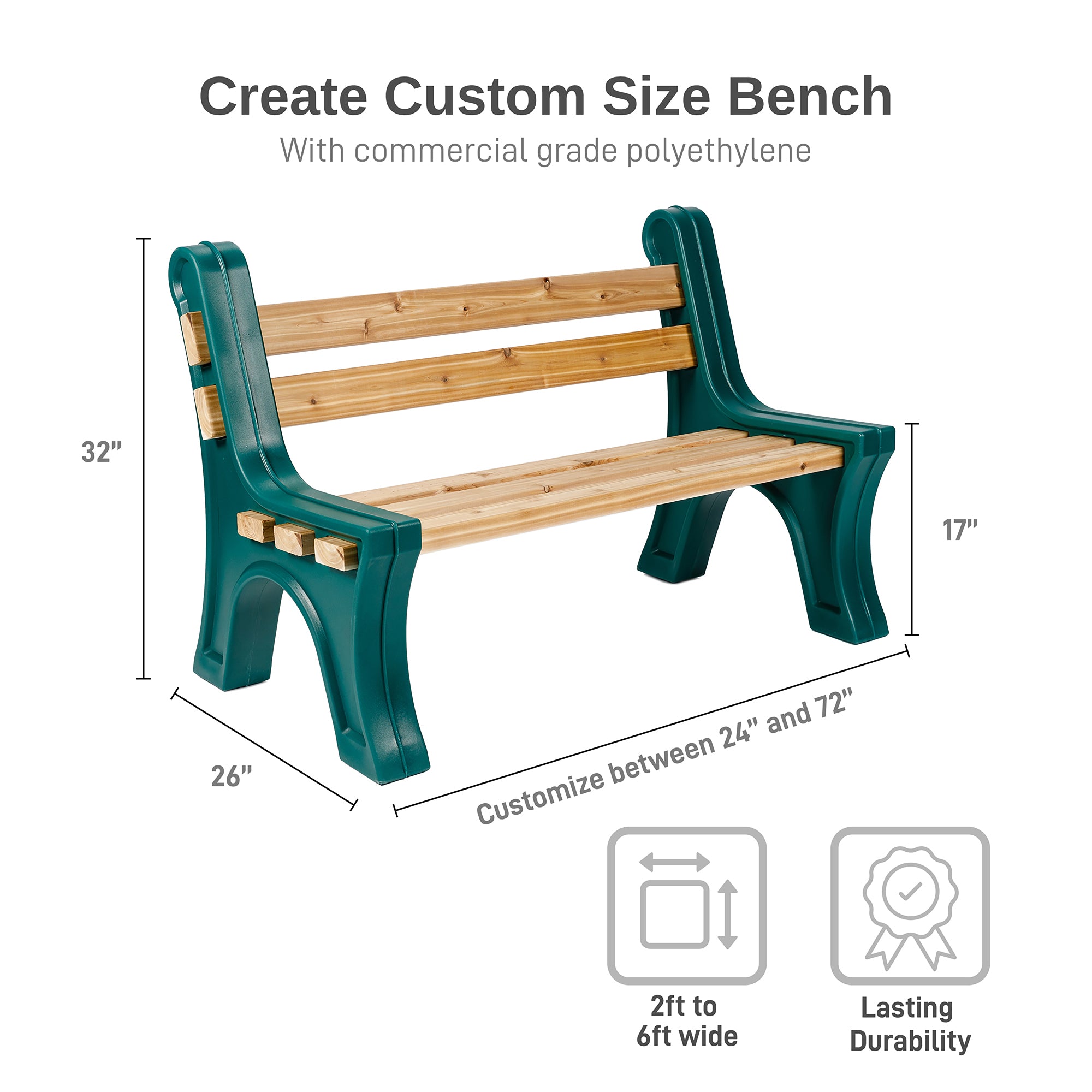 Modern Bench Ends With Backrest