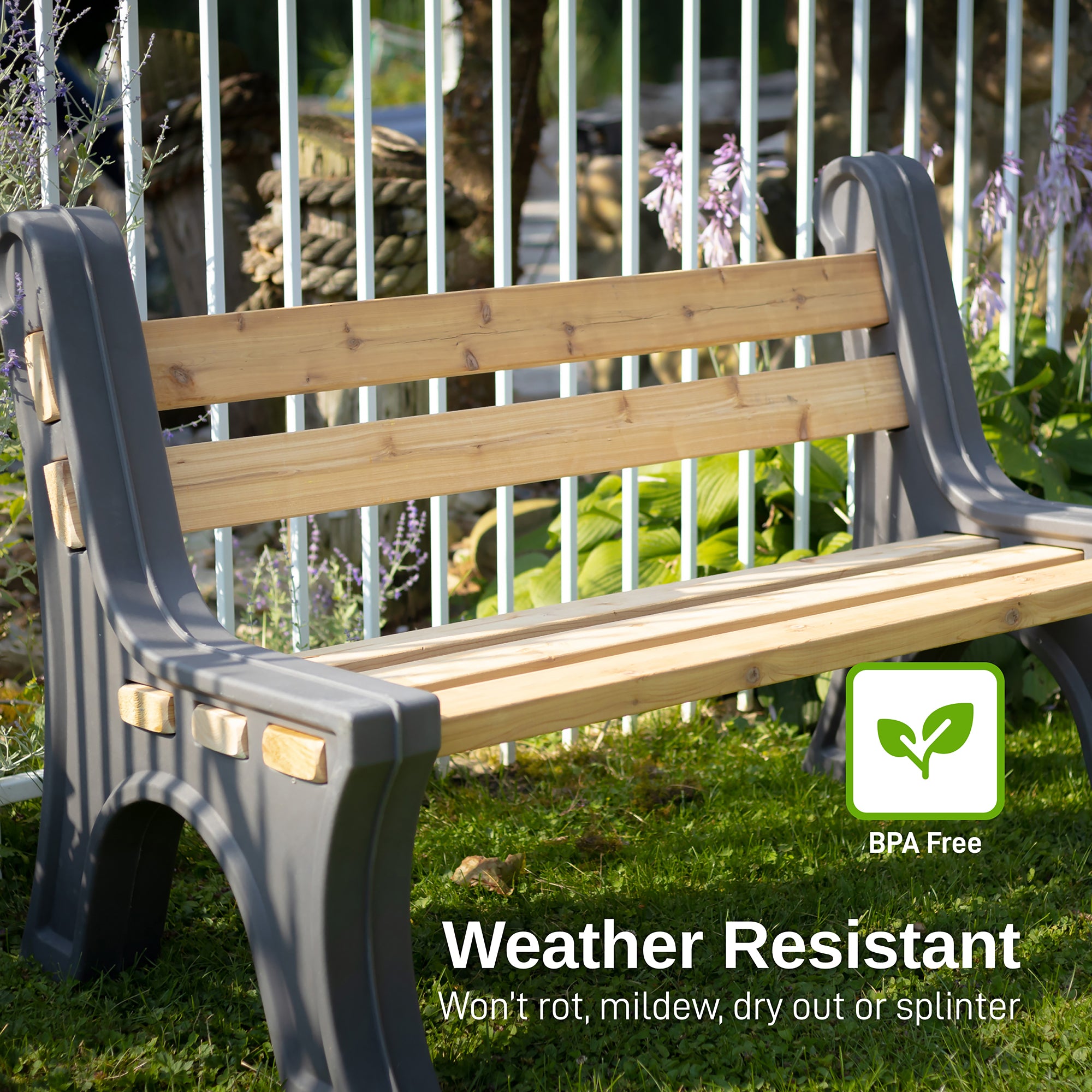 Modern Bench Ends With Backrest