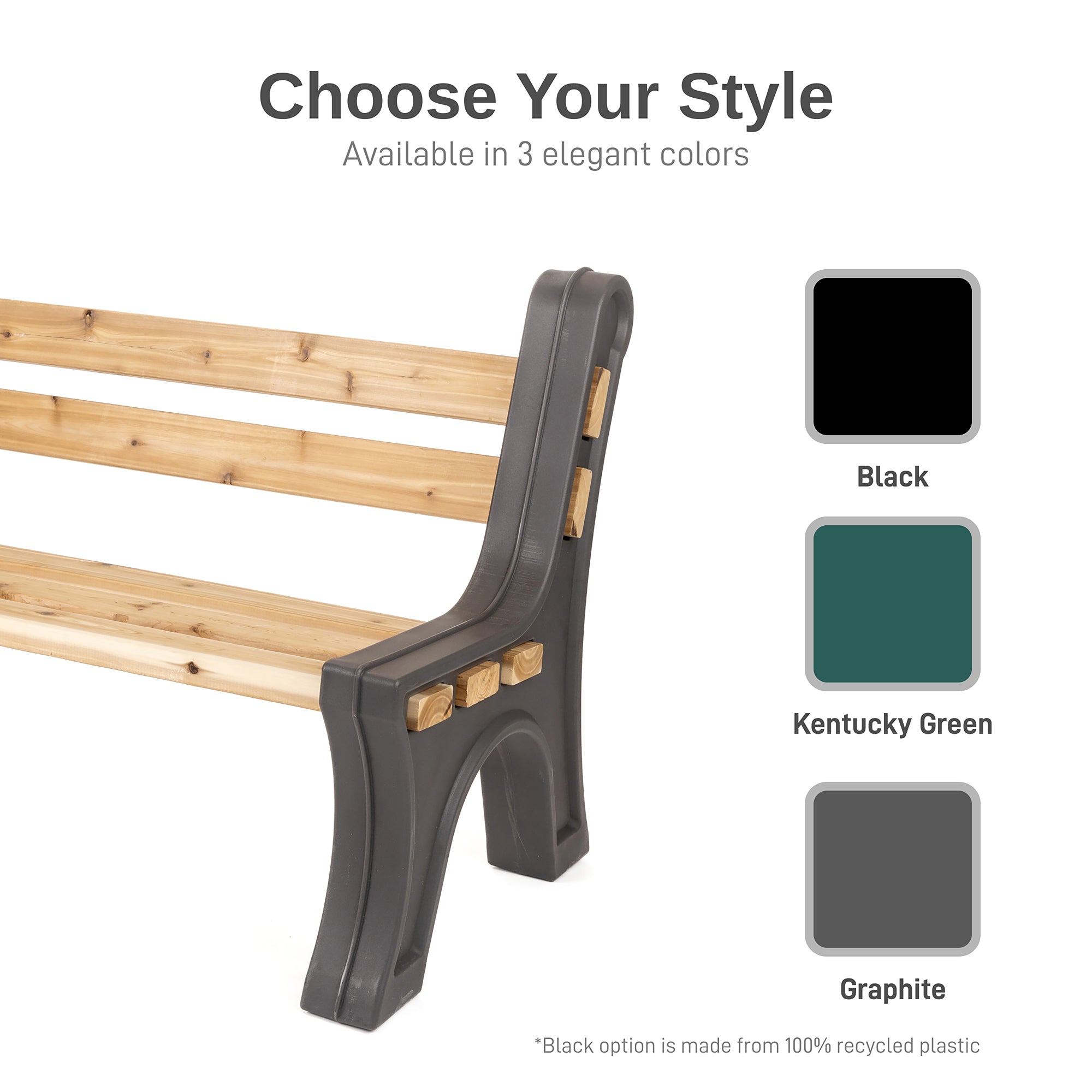Modern Bench Ends With Backrest