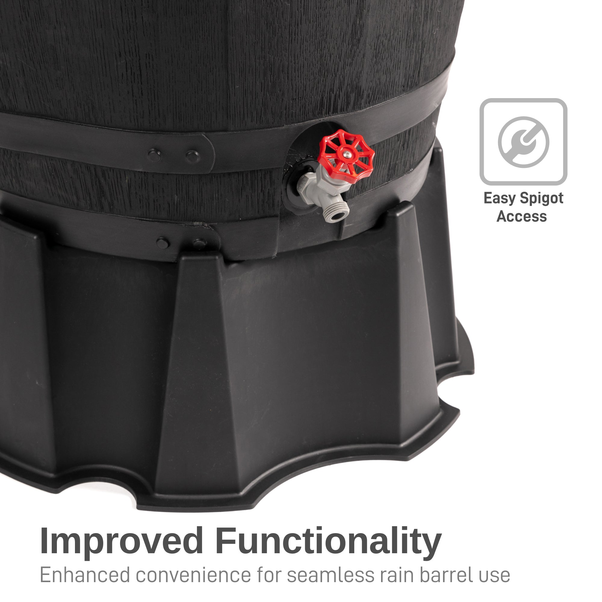 Flat Back Rain Barrel Stand