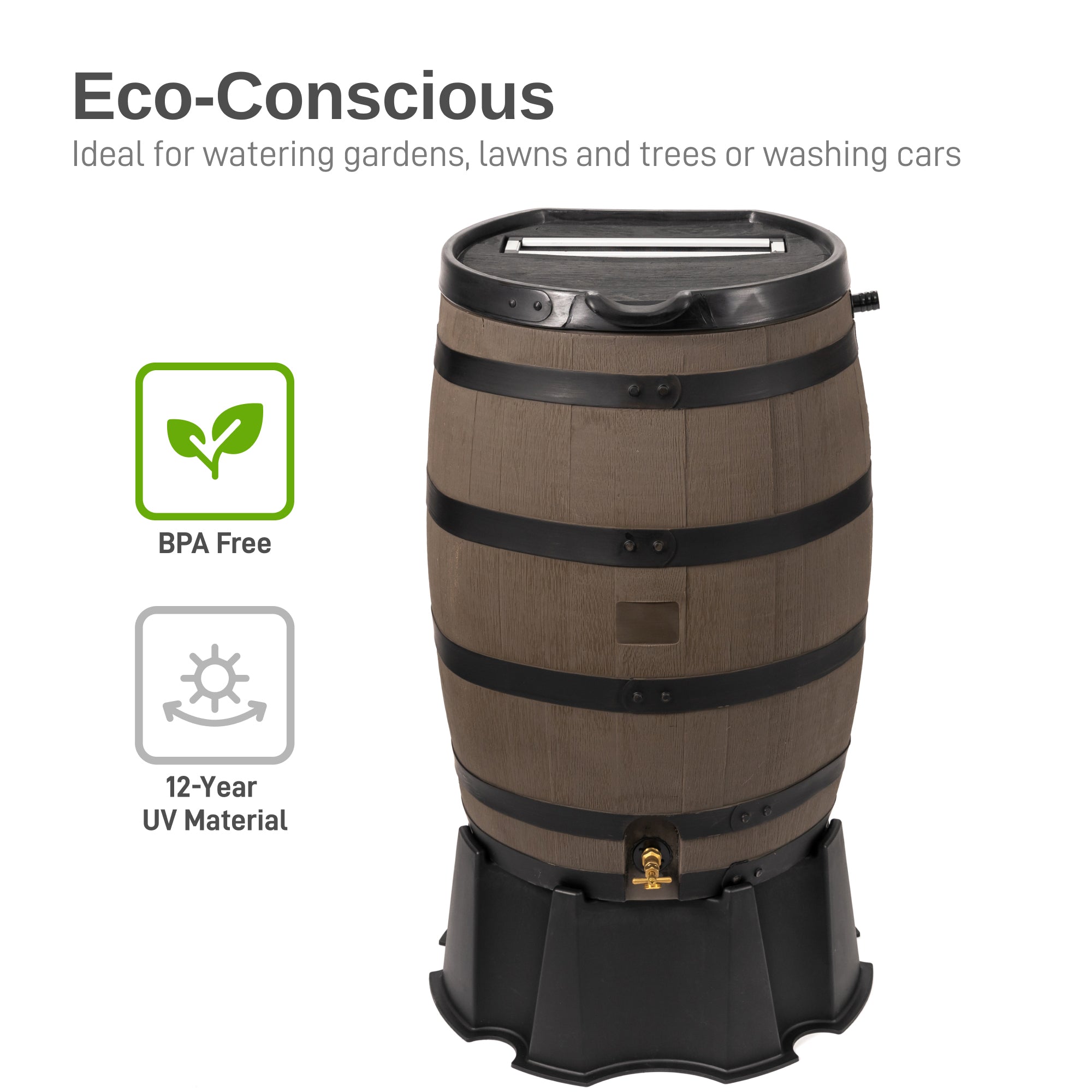 Flat Back Rain Barrel Stand