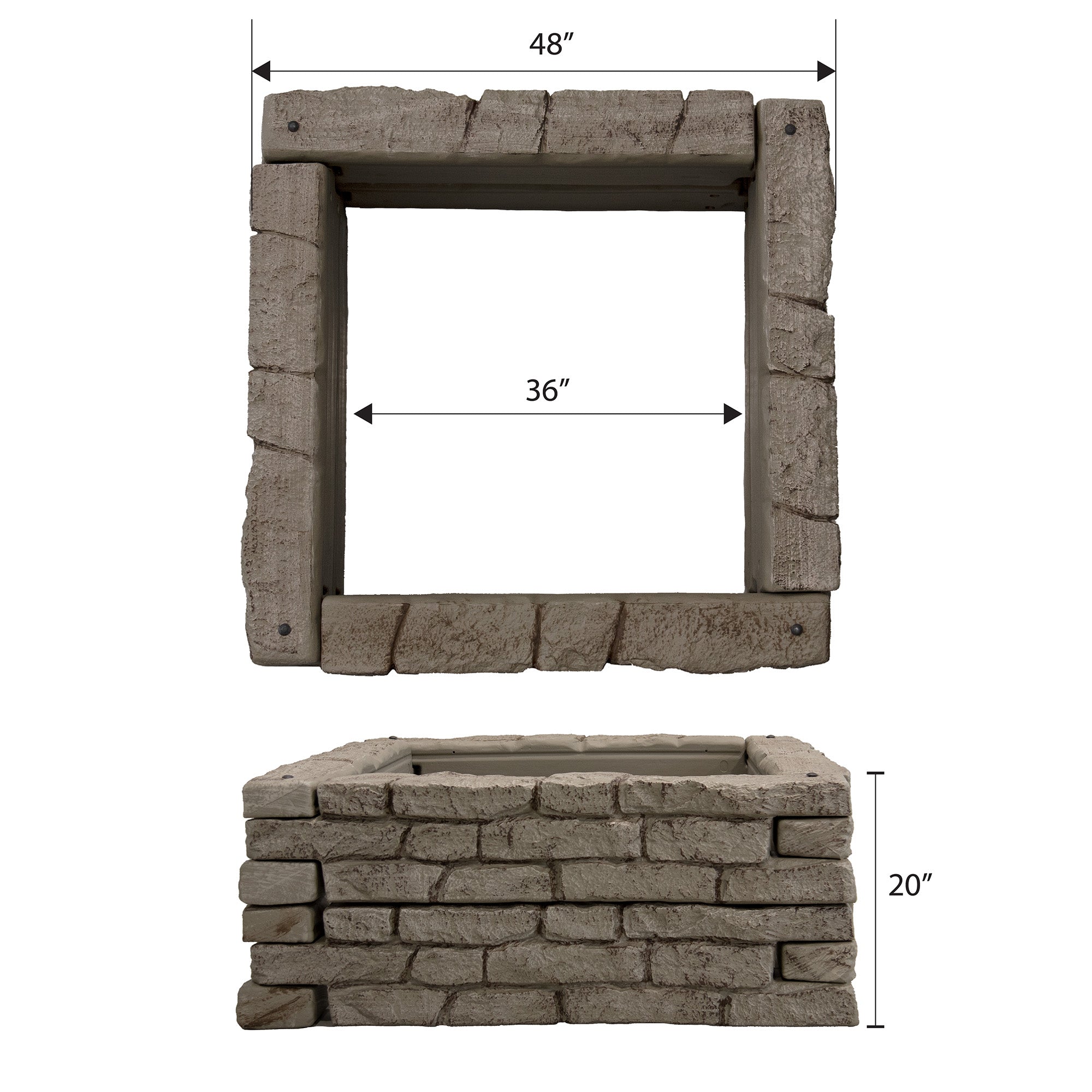 Rock Lock Raised Garden Bed Kit - 48 inch Square, 20 inch High