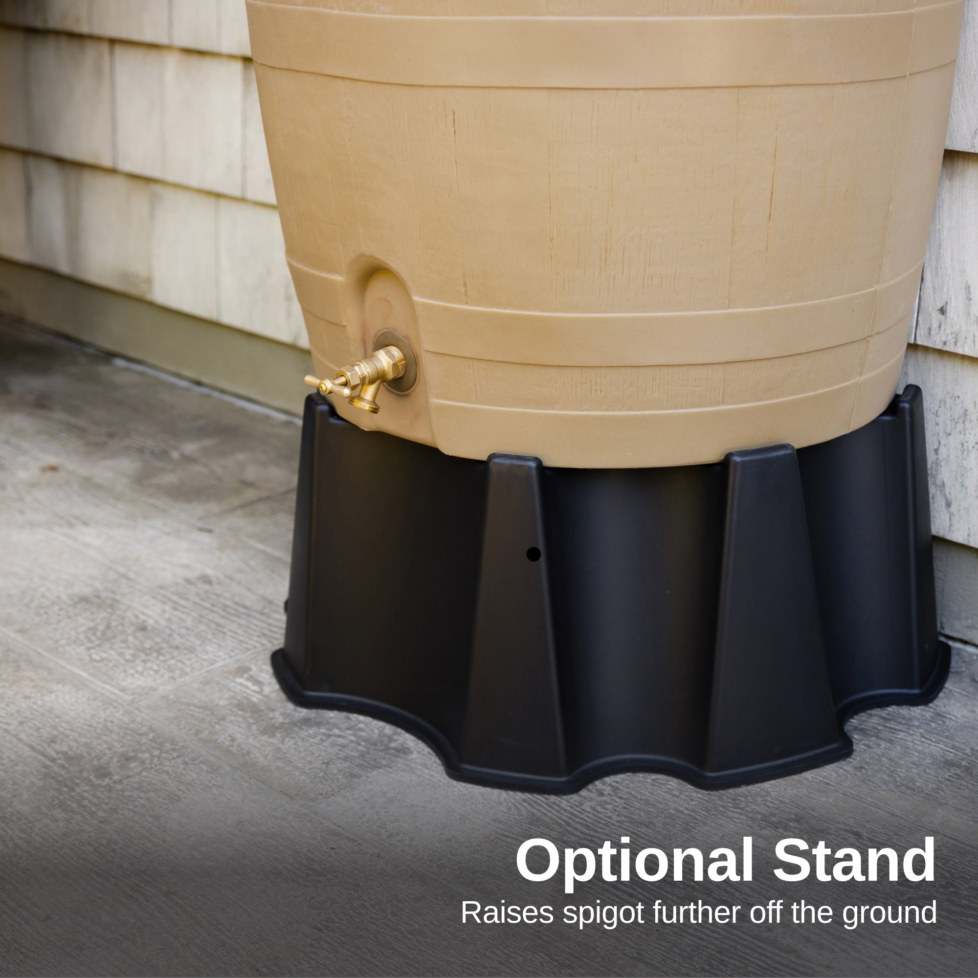 50 Gallon Flat Back Rain Barrel