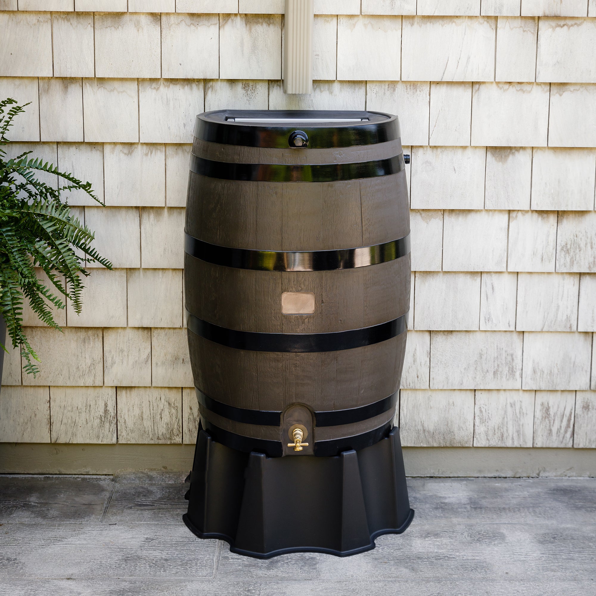 Flat Back Rain Barrel Stand