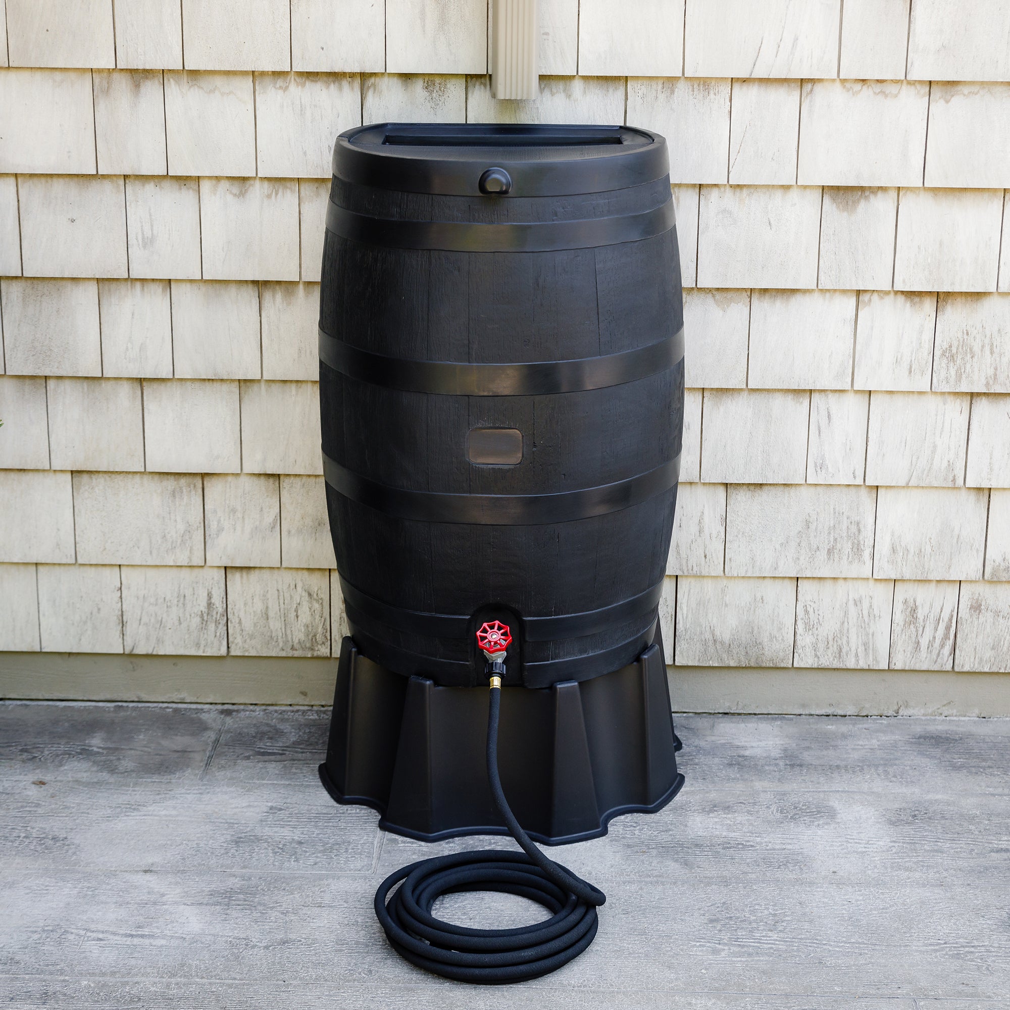 Flat Back Rain Barrel Stand