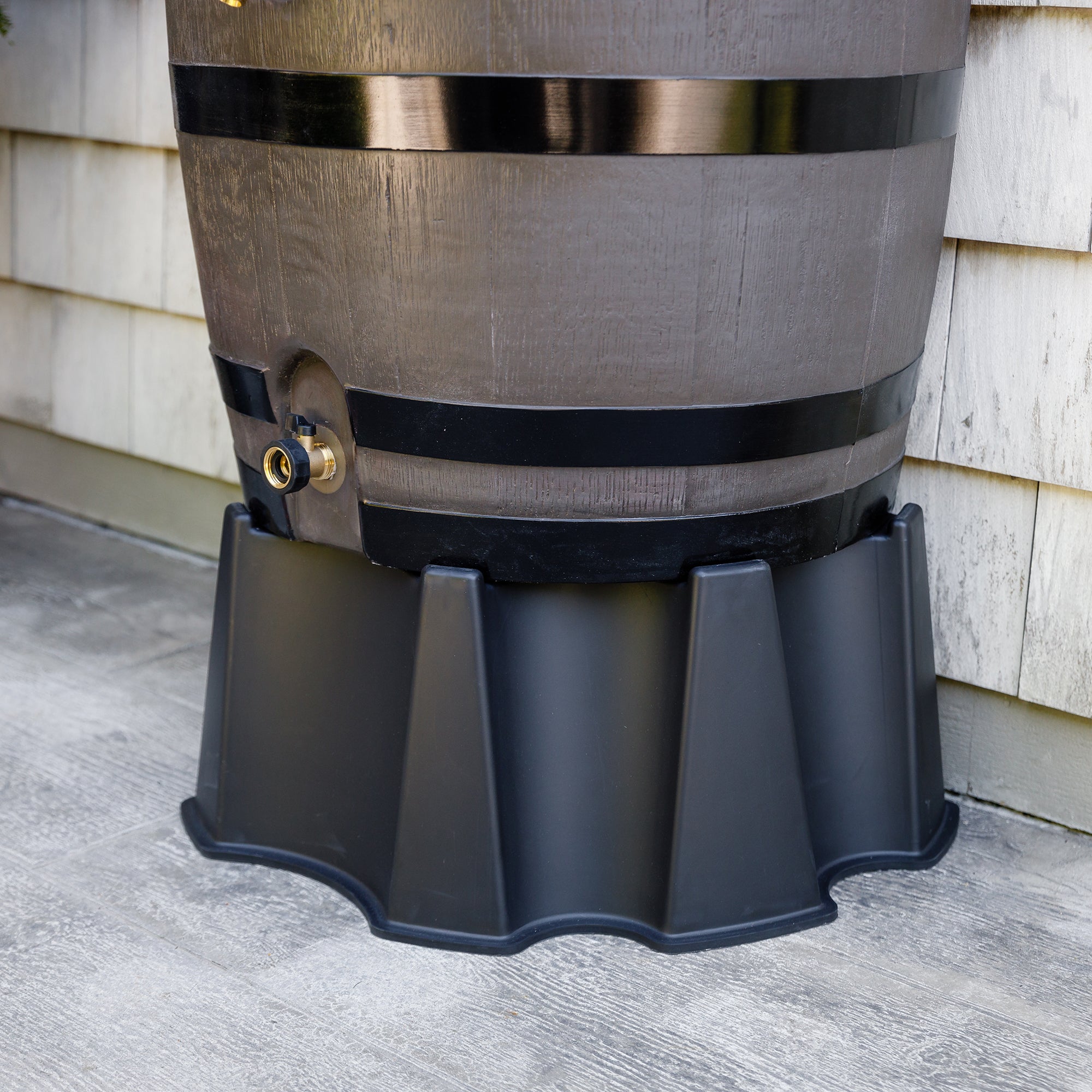 Flat Back Rain Barrel Stand