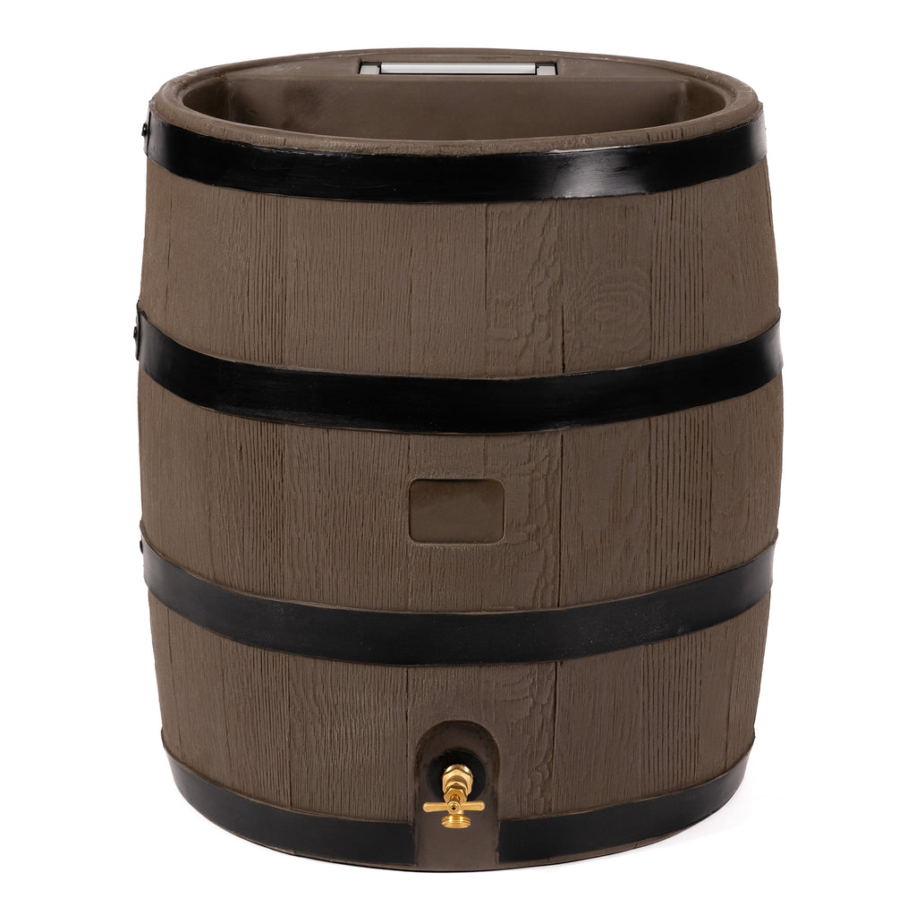 Bar Rek Rond 35 Gallon Round Rain Barrel With Planter