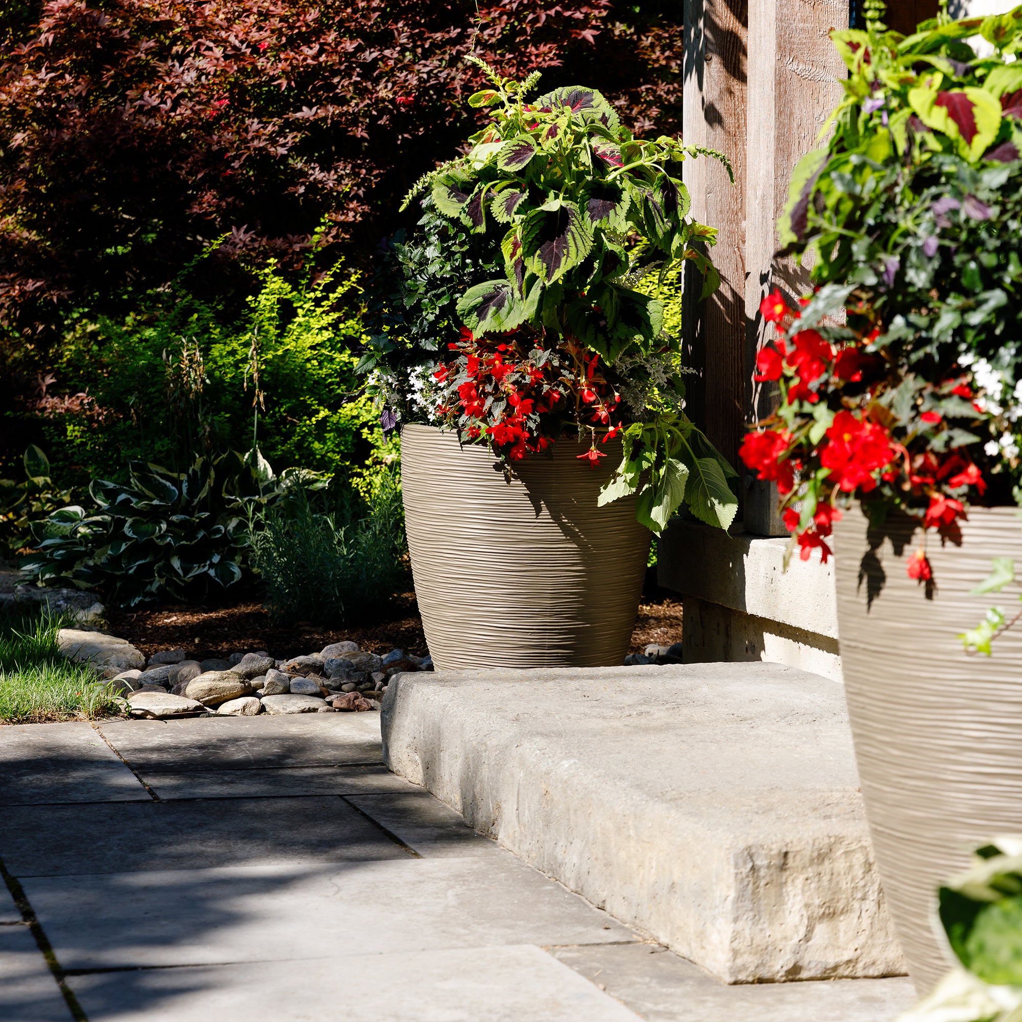 50 Gallon Newport Rain Barrel, Rain Barrel Stand and Planter Bundle