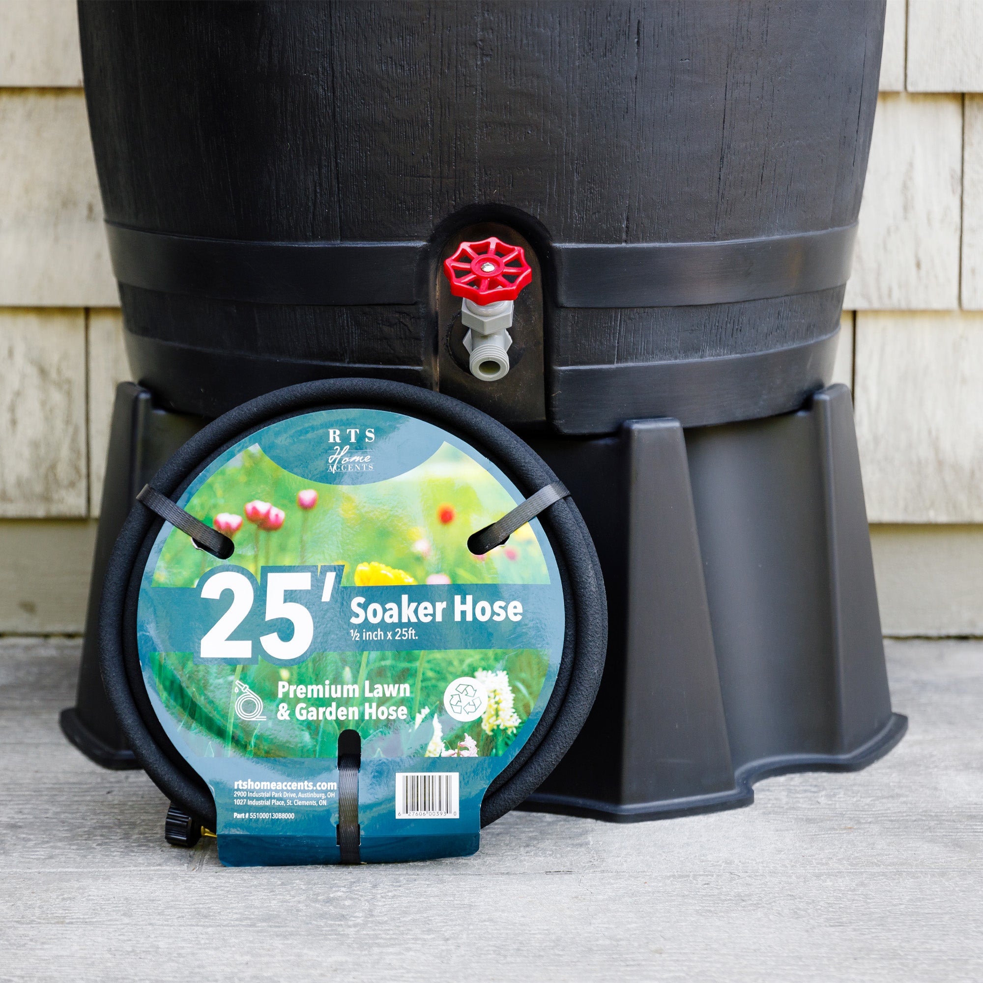 ECO 50 Gallon Rain Barrel with Soaker Hose