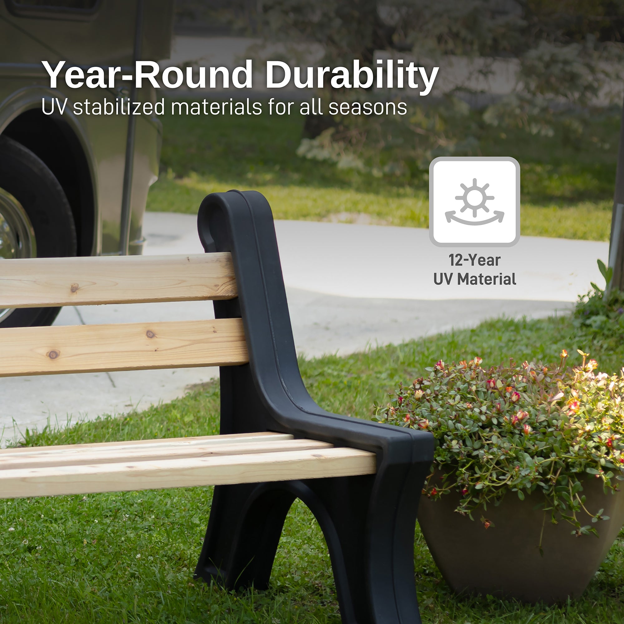 Modern Bench Ends With Backrest