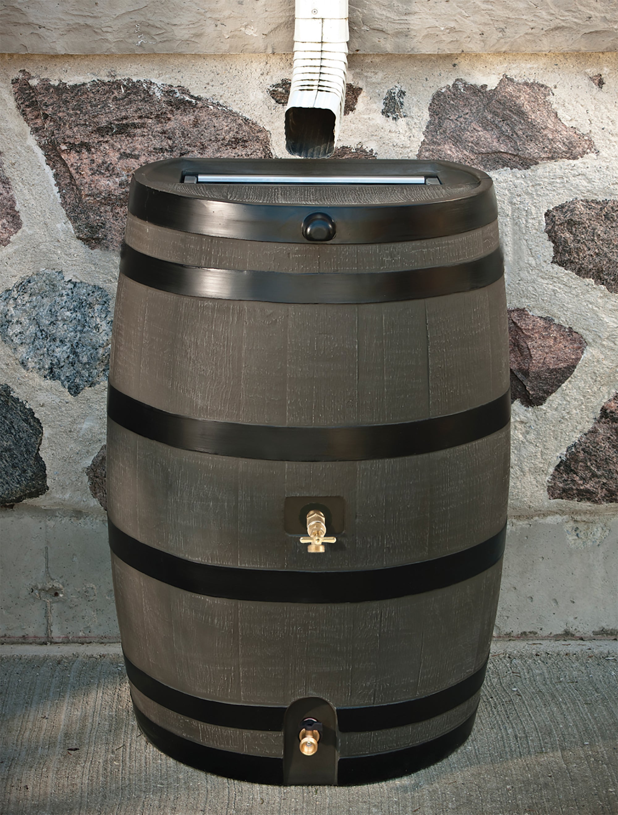 Decorative Rain Barrels with Flat Back: Enhance Your Garden's Aesthetic