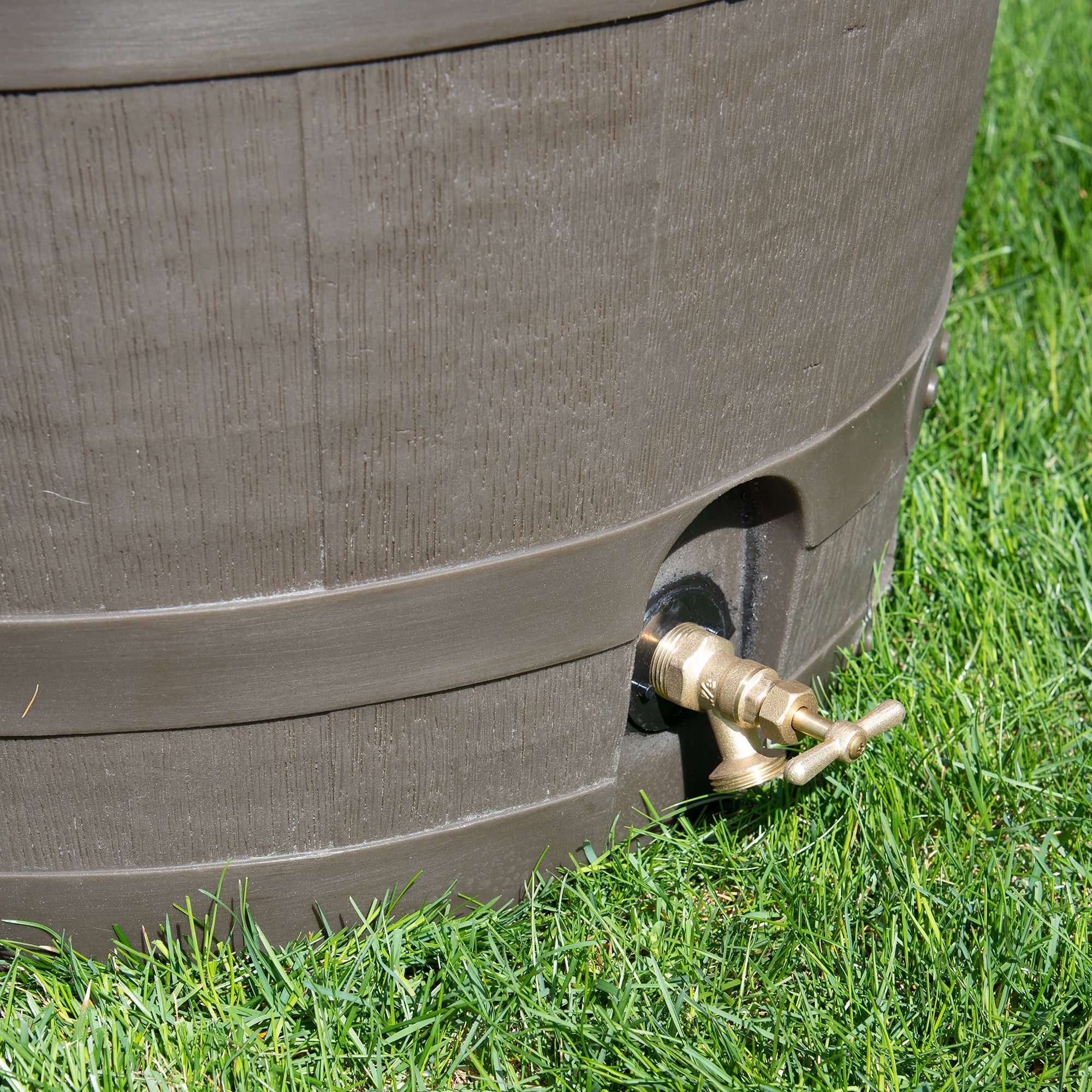 55 Gallon Premium Flat Back Rain Barrel with Removable Lid