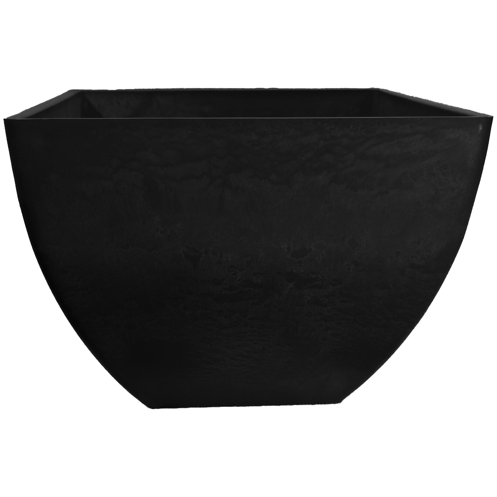 20 inch square planter in graphite on a white background