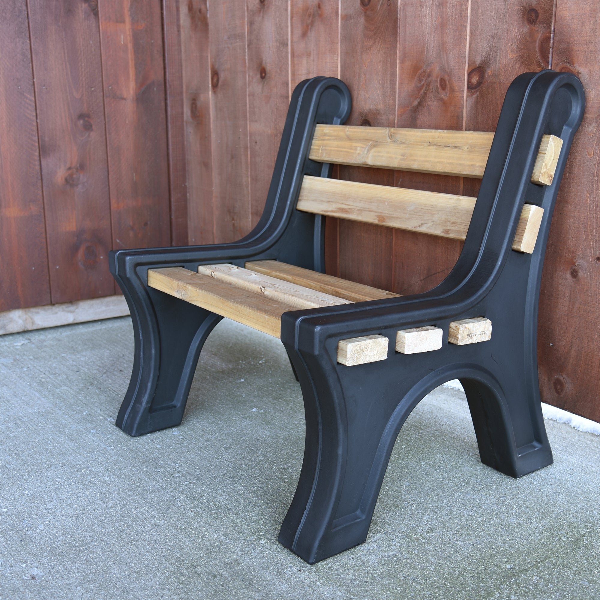 Modern Bench Ends With Backrest