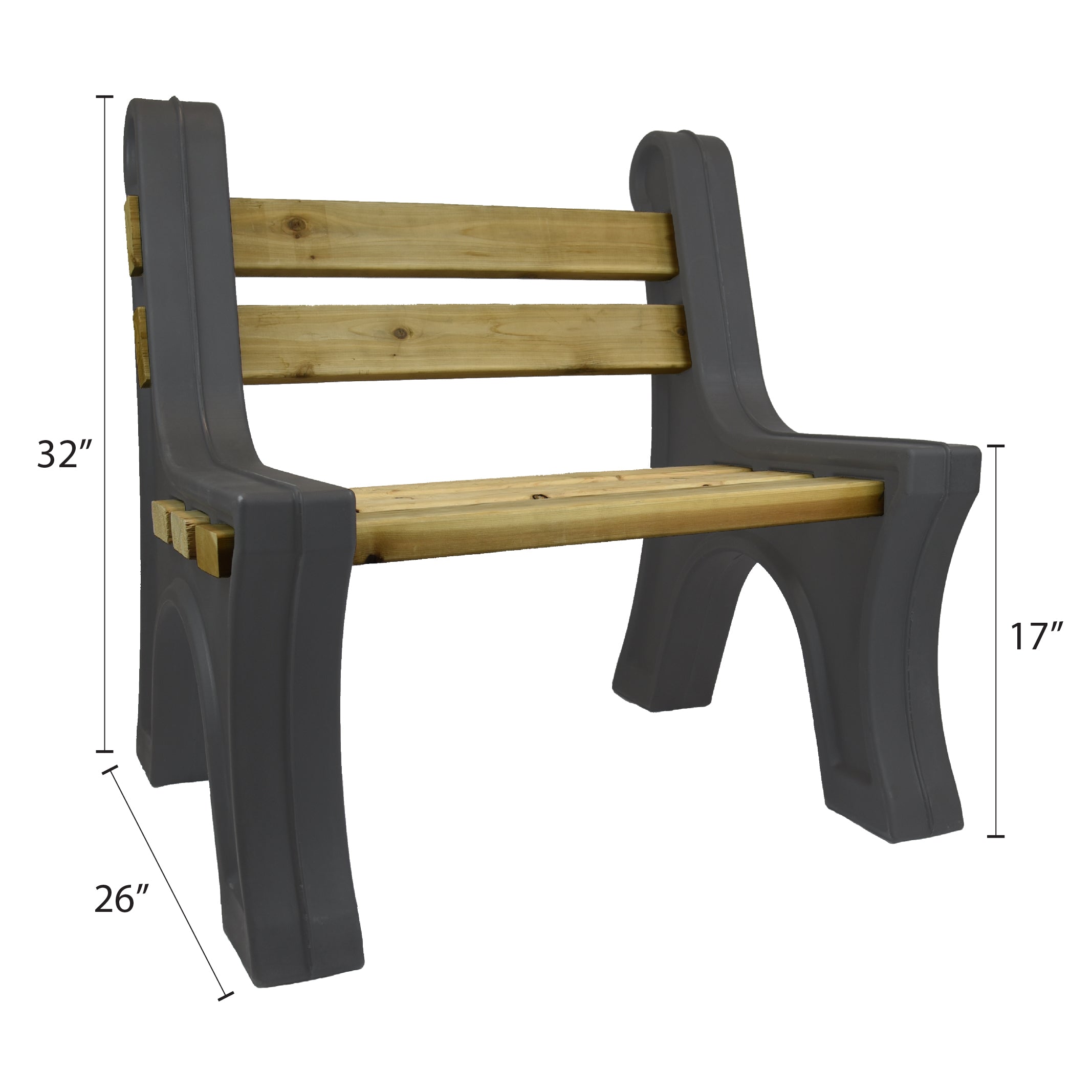 Modern Bench Ends With Backrest